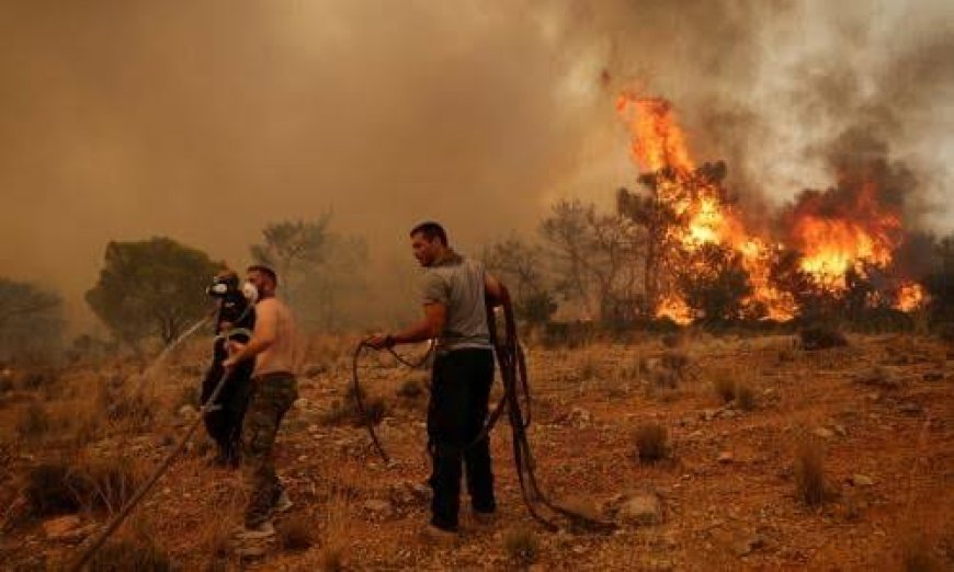 Greek Wildfire Victims Escape as the Heatwave continues