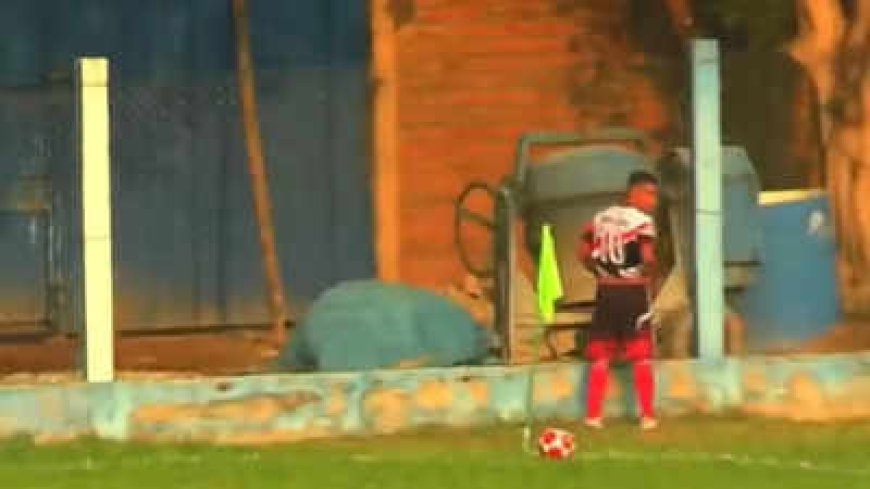 Player sent off a football pitch after appearing to urinate by the side