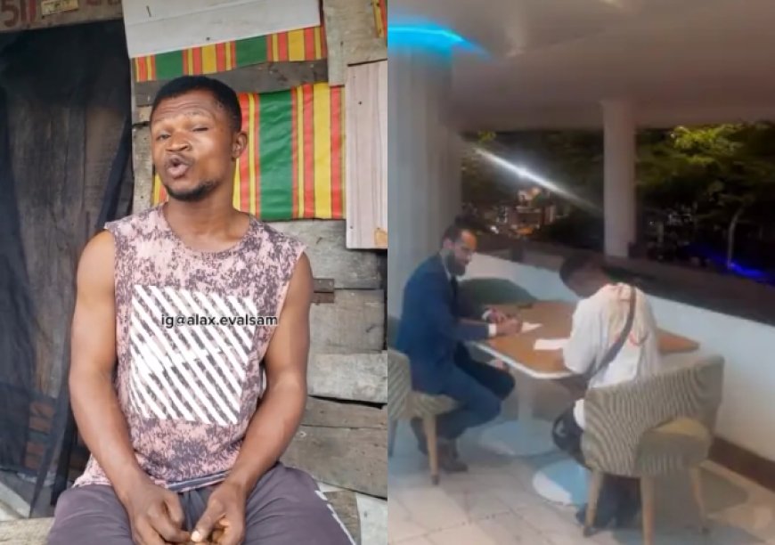 Viral fish pie seller,  rejoices as he signs contract with Eko hotel