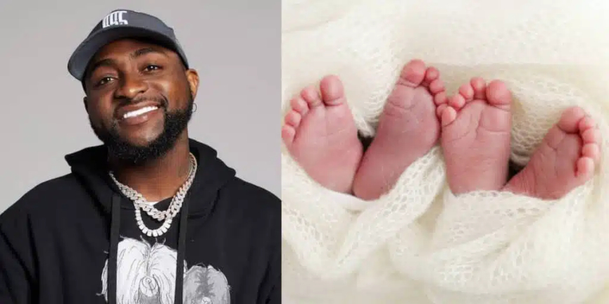 Davido announces his twins’ first birthday