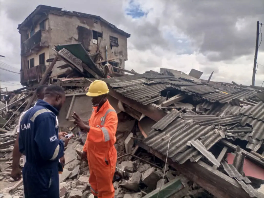 Two-storey building collapses in Lagos