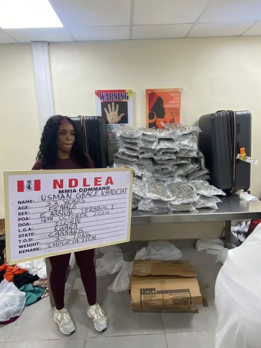 NDLEA Arrests Two Businessmen and Canadian Nurse for Drug Trafficking at Lagos Airport