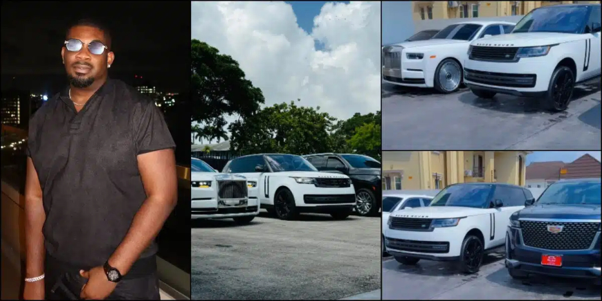 Don Jazzy splashes millions on 3 luxurious cars at once