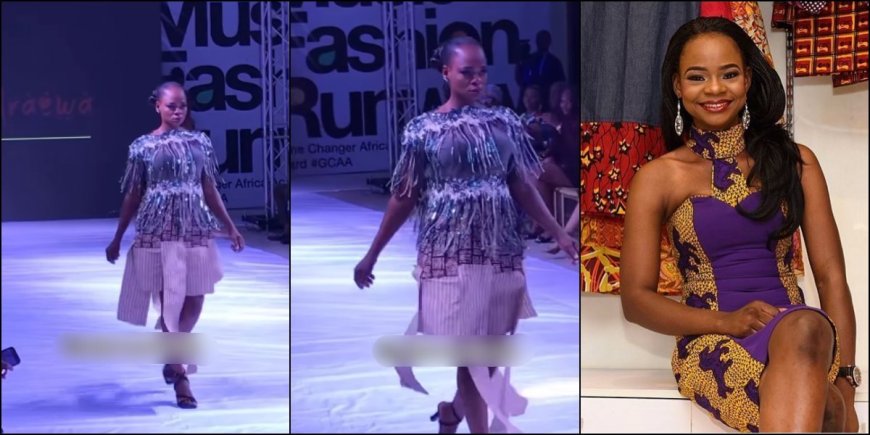 Olajumoke ‘the breadseller’ hits the runway at a fashion show in Lagos