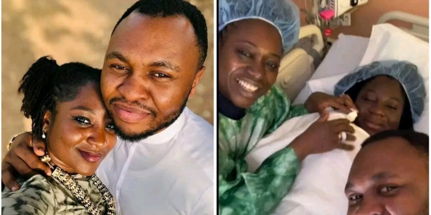 Deborah Enenche and husband welcome first child