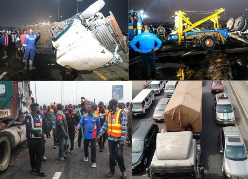 One dead in multiple truck accident on Lagos bridge