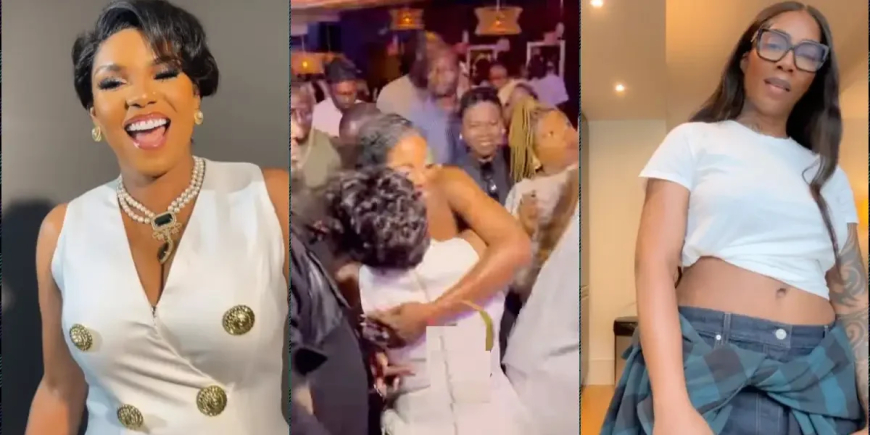 Iyabo Ojo Celebrates 47th Birthday with Star-Studded All-White Party, Tiwa Savage Surprises