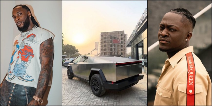 Burna Boy Surprises Aide King Manny with 2024 Tesla Cybertruck