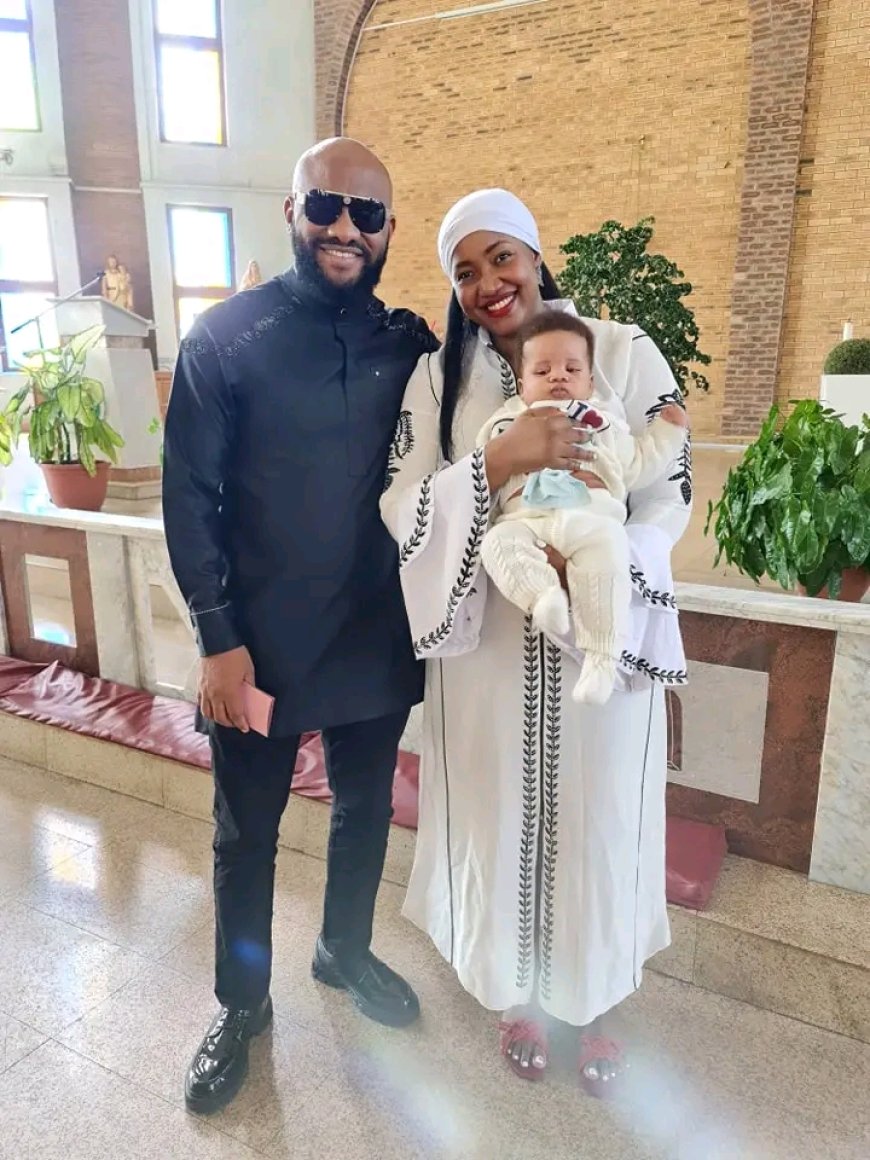 Yul Edochie and Judy Austin Celebrate Son Pete’s Baptism in Style