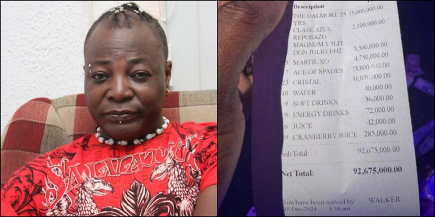 Charly Boy baffled as he shares N92M bill a big man spent at club in one night