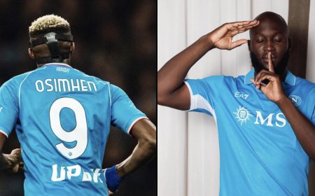 Napoli gives Osimhen's number 9 to Lukaku